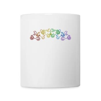 Motocross LGBT Rainbow Racing Supermoto - Mug - white - Front