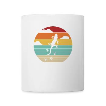 Retro Gekkota Schopfeidechse Gecko Experte Leopard - Tasse - Weiß - Vorne