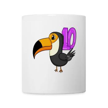 10th Birthday Motif Toucans - Ten - 10 Years - Mug - white - Front