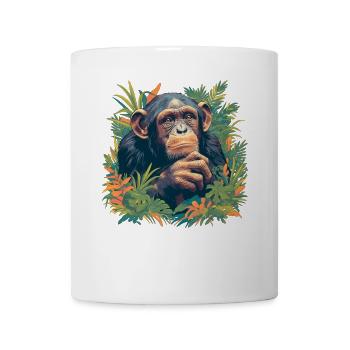 Chimpanzee Schimpansen Schimpanse - Tasse - Weiß - Vorne