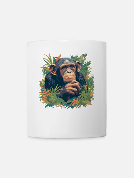 Chimpanzee Schimpansen Schimpanse - Tasse - Weiß