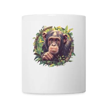 Chimpanzee Schimpansen Schimpanse - Tasse - Weiß - Vorne