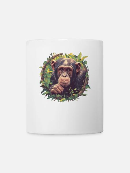 Chimpanzee Schimpansen Schimpanse - Tasse - Weiß