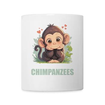 Chimpanzee Schimpansen Schimpanse - Tasse - Weiß - Vorne