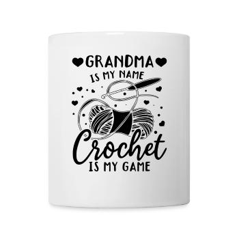 Mamie c’est mon prénom Le crochet c’est mon jeu - Crochet Gr - Mug blanc - blanc - Devant