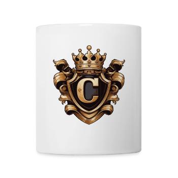 C Buchstabe Logo Krone - Tasse - Weiß - Vorne