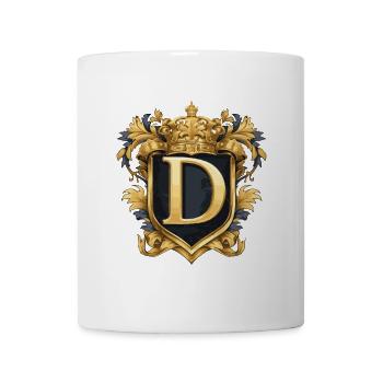 Couronne de logo de lettre D - Mug blanc - blanc - Devant