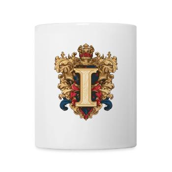 I Buchstabe Logo Krone - Tasse - Weiß - Vorne