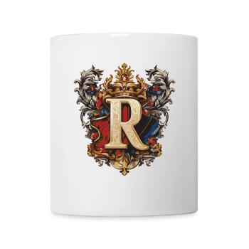 R Letter Logo Crown - Mug - white - Front