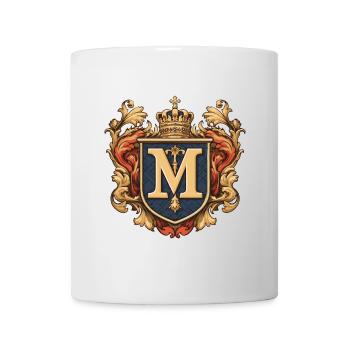 M Buchstabe Logo Krone - Tasse - Weiß - Vorne