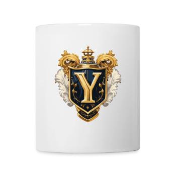 Y Letter Logo Crown - Mug - white - Front