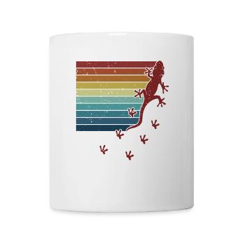 Retro Eidechse Gekkota Schopfgecko Experte Leopard - Tasse - Weiß - Vorne