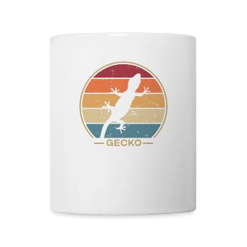 Retro Gekkota Schopfeidechse Gecko Experte Leopard - Tasse - Weiß - Vorne