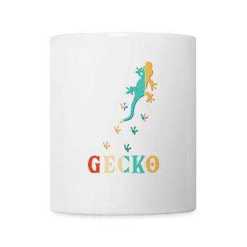 Retro Schopfeidechse Gekkota Gecko Experte Leopard - Tasse - Weiß - Vorne