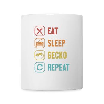 Manger Dormir Gecko Répéter Lézard à crête Gekkota - Mug blanc - blanc - Devant