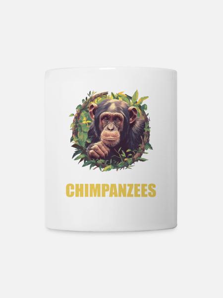 Chimpanzee Schimpansen Schimpanse - Tasse - Weiß