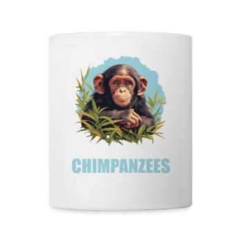 Chimpanzee Schimpansen Schimpanse - Tasse - Weiß - Vorne