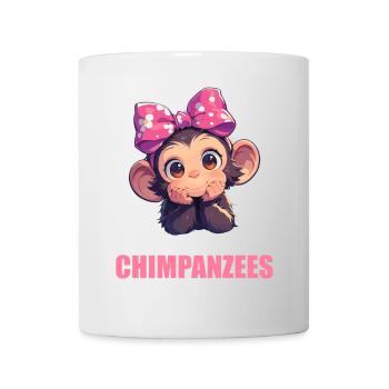 Chimpanzee Schimpansen Schimpanse - Tasse - Weiß - Vorne