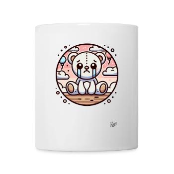 Ours en peluche triste et mignon - Mug blanc - blanc - Devant
