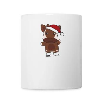 Okapi Christmas Skating Okapis - Mug - white - Front