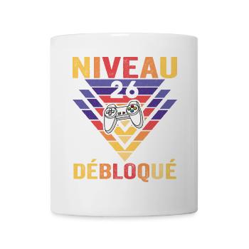 Level 26 Freigeschaltet Geschenk 26 Jahre Gamer Geek Lustig - Tasse - Weiß - Vorne