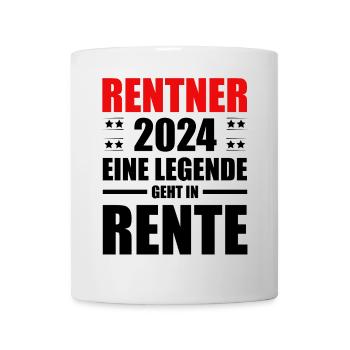 Rentner 2024 eine Legende geht in Rente Sprüche - Tasse - Weiß - Vorne