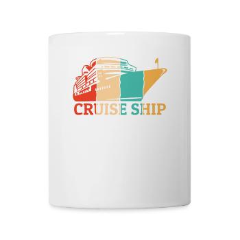 Retro Kreuzfahrtschiff Passagierschiff Passagiere - Tasse - Weiß - Vorne