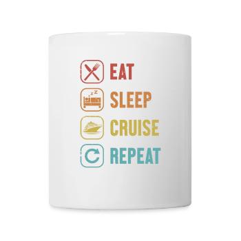 Eat Sleep Cruise Croisière répétée Croisière - Mug blanc - blanc - Devant