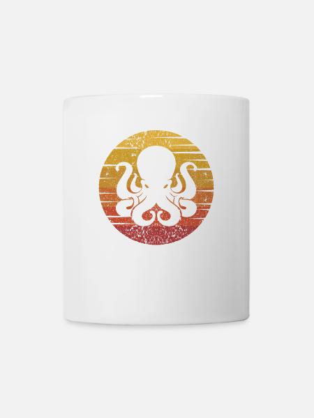 Retro Oktopoden Oktopoden Cephalopoda Liebhaber Oktopus - Tasse - Weiß