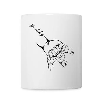 new born Daddy and Child New Dad - Mug - white - Front