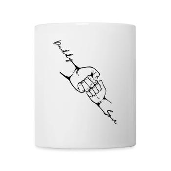 Papa neugeborenes Kind Fauststoß Vater mig - Tasse - Weiß - Vorne