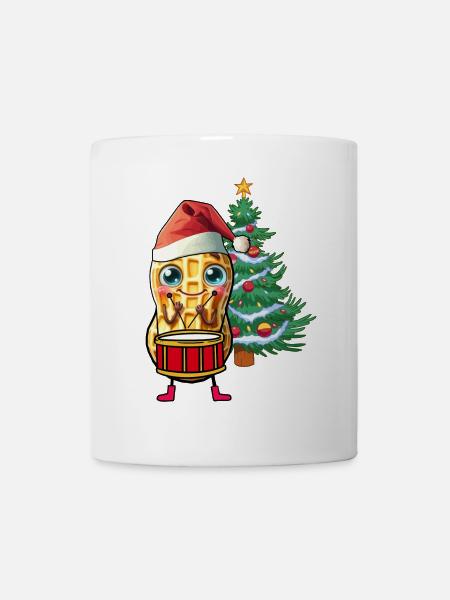 Peanut Gnome Gnome Drum Noël Père Noël - Mug blanc - blanc