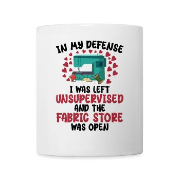 In my defense i was left unsupervised - Mug blanc - blanc - Devant