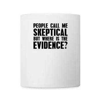Les gens m’appellent avec scepticisme l’humour scientifique - Mug blanc - blanc - Devant