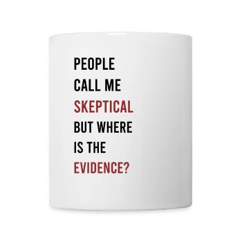 Les gens me traitent de sceptique Discussion Philosophie - Mug blanc - blanc - Devant