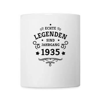 90. Geburtstag Legenden sind Jahrgang 1935 geboren - Tasse - Weiß - Vorne