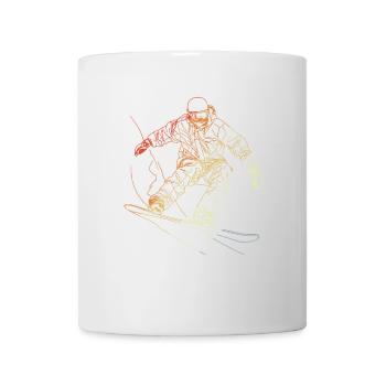 Snowboarder Sketch Retro - Mug - white - Front