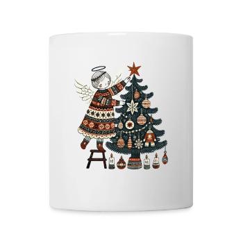 Christmas angel in Scandinavian - Mug - white - Front