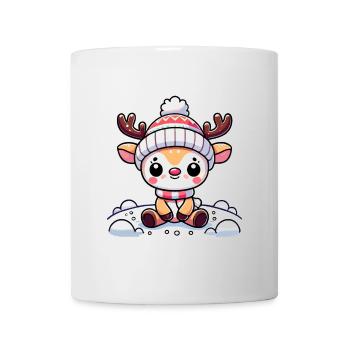 Noël mignon renne - Mug blanc - blanc - Devant