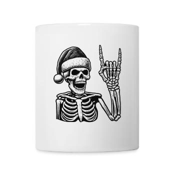 Skeleton With Santa Hat Rocks - Mug - white - Front