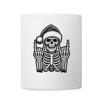 Christmas Skull Rock Music - Mug - white - Front