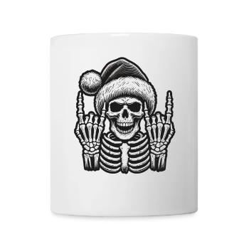 Skeleton Christmas Hat Skirt - Mug - white - Front