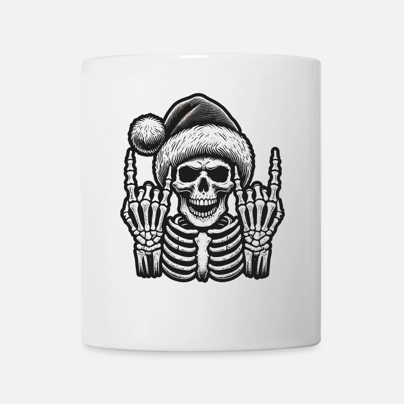 Jupe chapeau de Noël squelette - Mug blanc - blanc