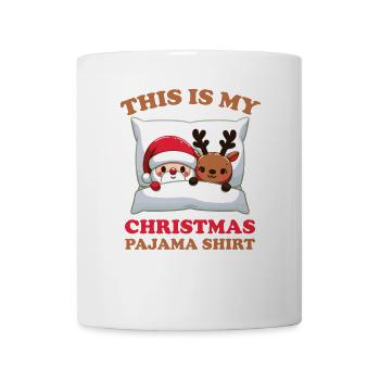 Santa Claus Reindeer Christmas Pajamas - Mug - white - Front