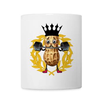 Peanut Weights Boby Pictures GYM Dumbbells Training - Mug - white - Front