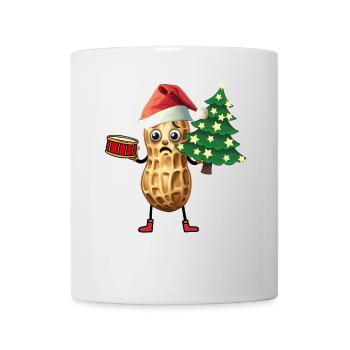 Nikolaus Weihnachtsmann Tannenbaum Erdnuss Kind - Tasse - Weiß - Vorne