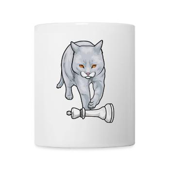 Cat Chess Piece King Chess - Mug - white - Front