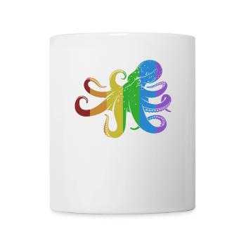 Octopus LGBT Rainbow Octopodes Octopoda - Mug - white - Front