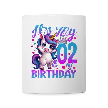 2ème anniversaire licorne C’est mon 2ème anniversaire - Mug blanc - blanc - Devant