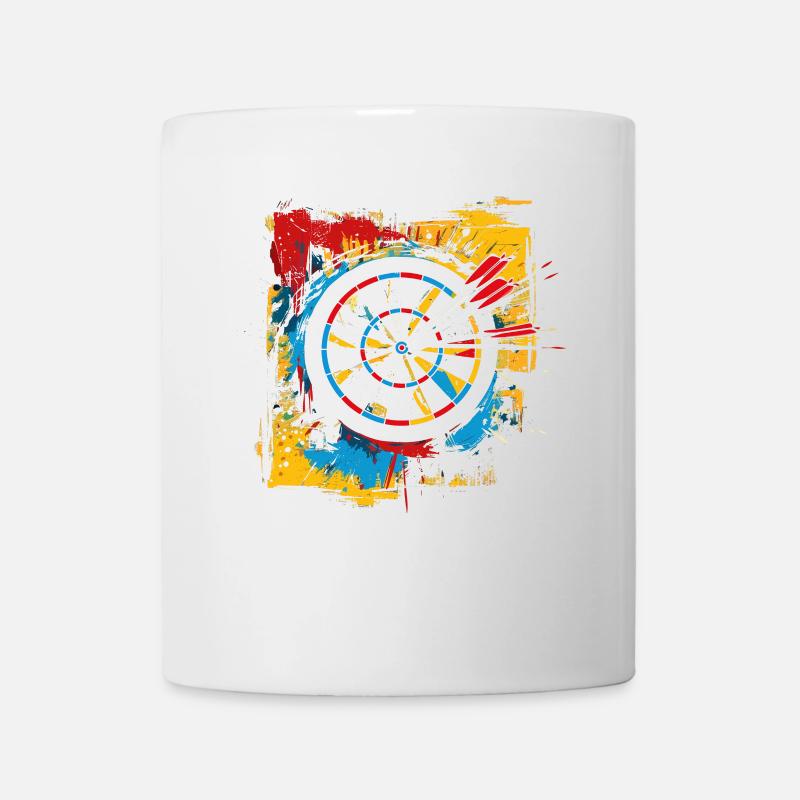 Dartscheibe Graffiti - Tasse - Weiß